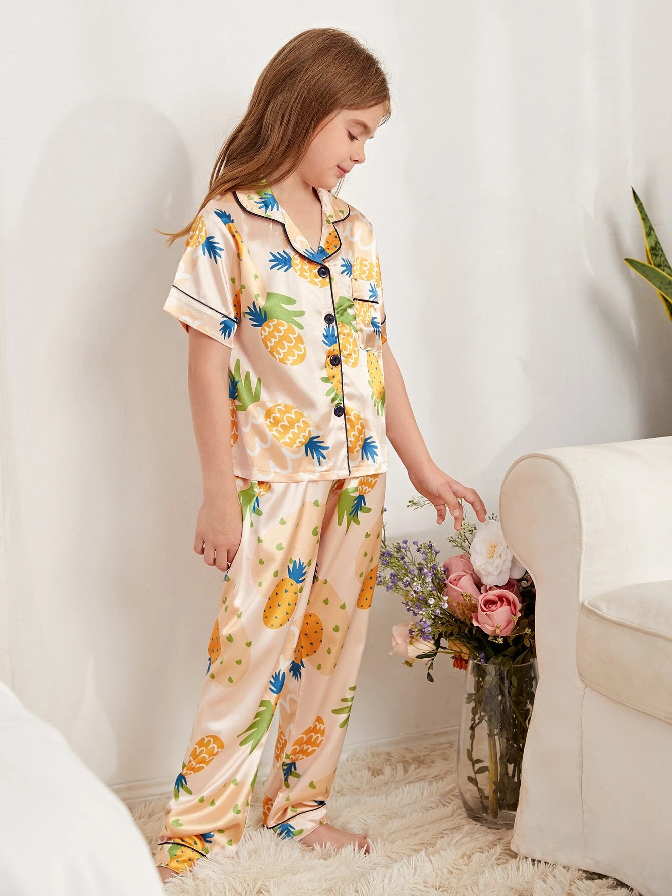 Pineapple Printed kids Unisex Nightsuit