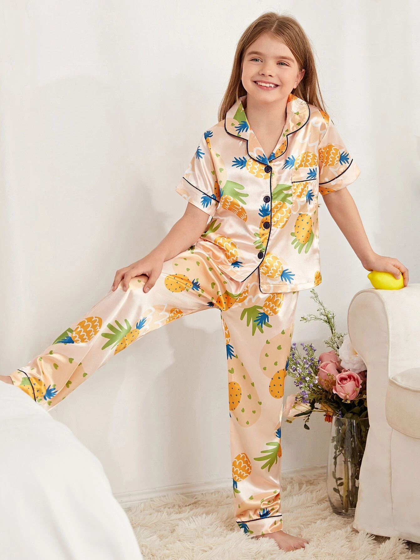 Pineapple Printed kids Unisex Nightsuit