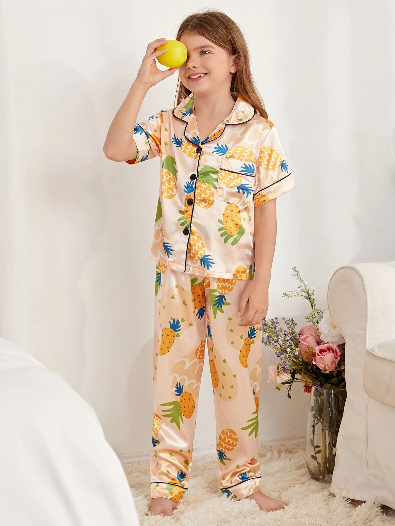 Pineapple Printed kids Unisex Nightsuit