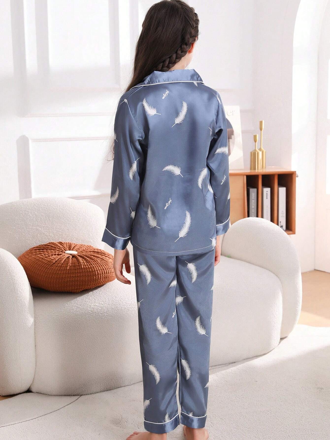 Feather Printed kids Nightsuit Unisex