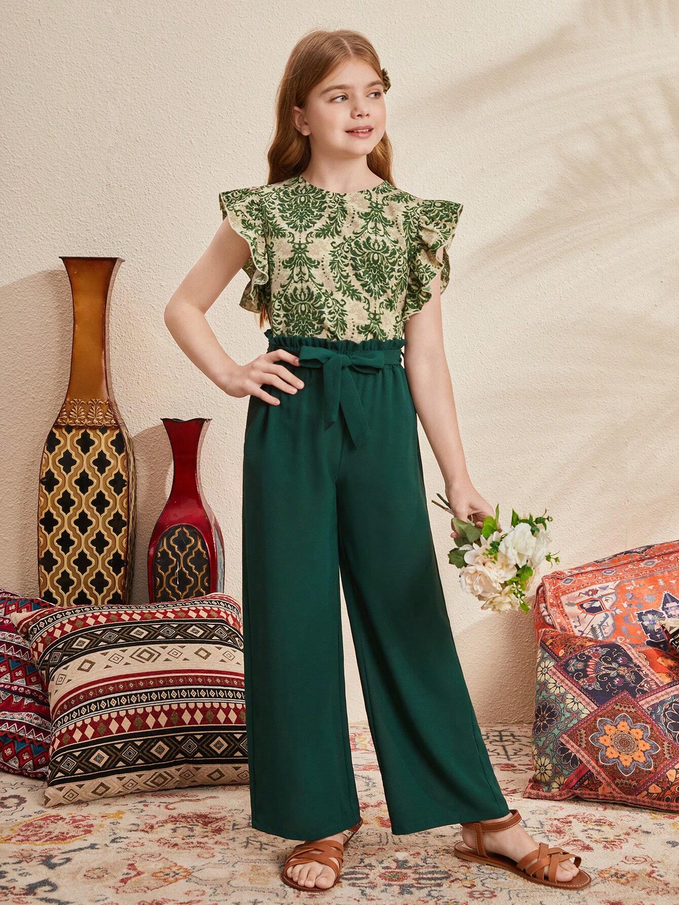 Girls Printed Two Piece Set