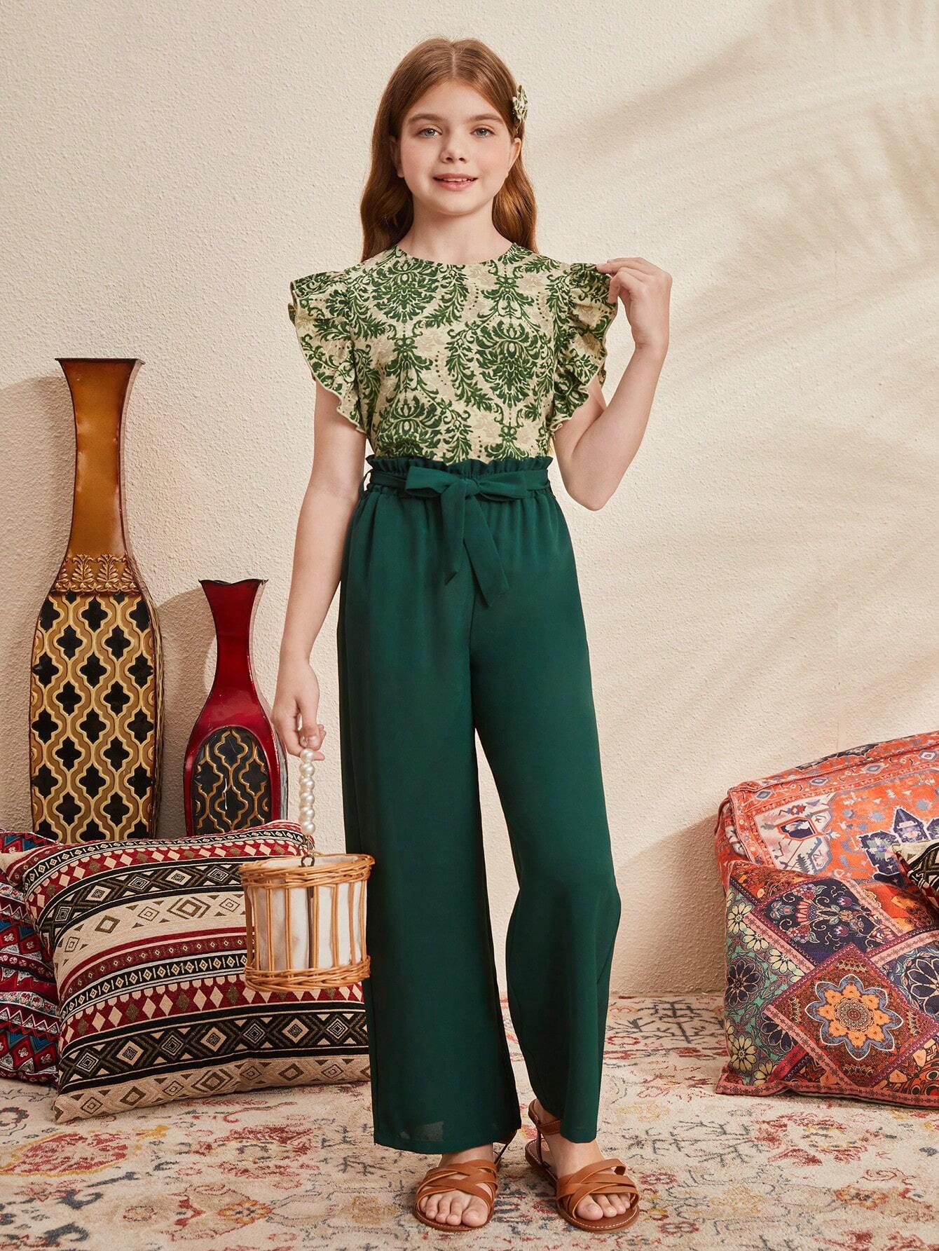 Girls Printed Two Piece Set