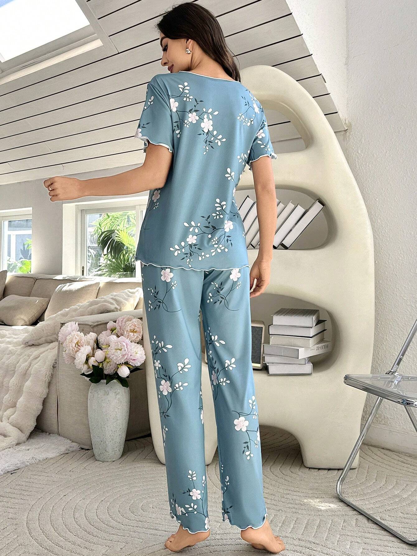 Women's Floral Printed Sleepsuit