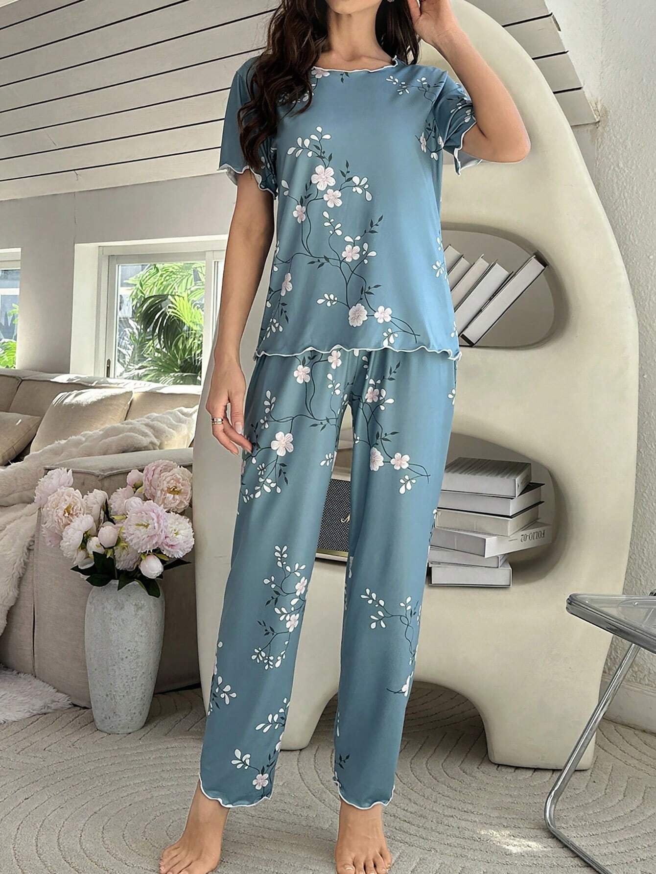 Women's Floral Printed Sleepsuit