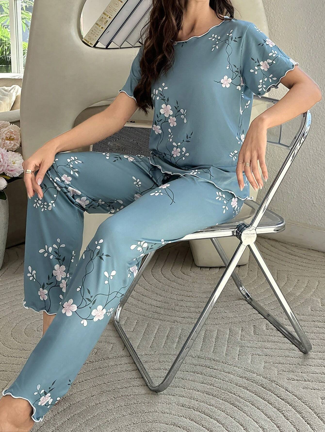 Women's Floral Printed Sleepsuit