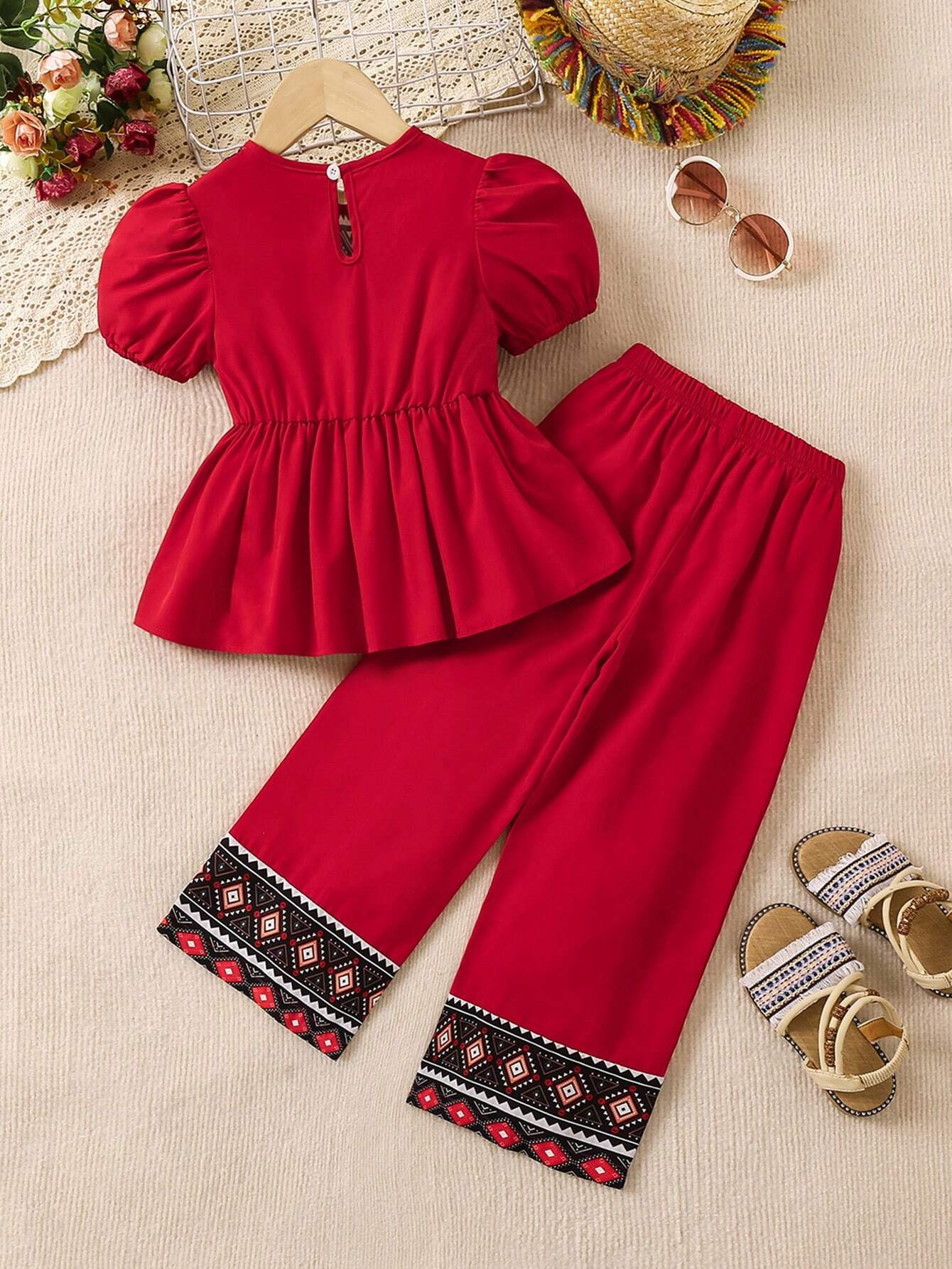 Girls Red Clothing Set