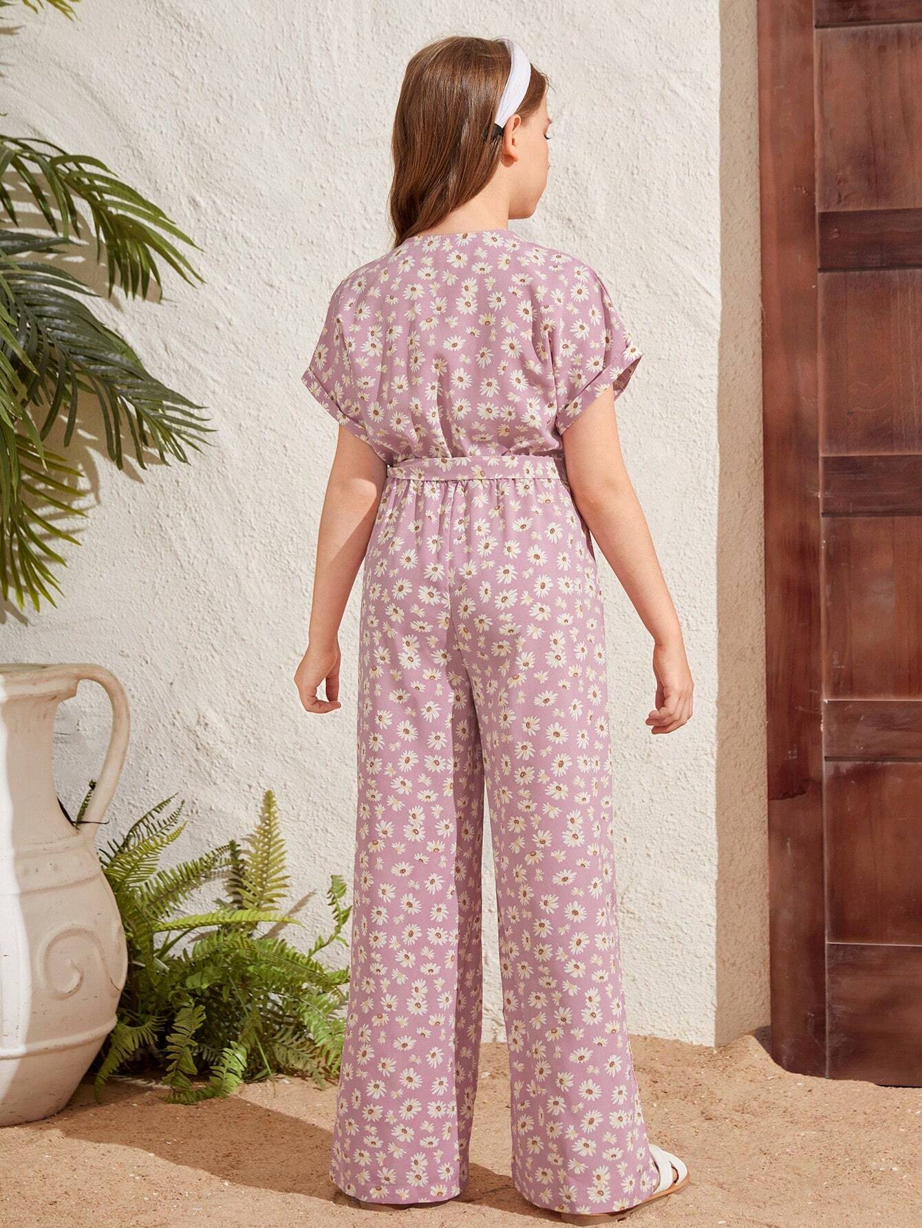 Girls Pink Romper Set
