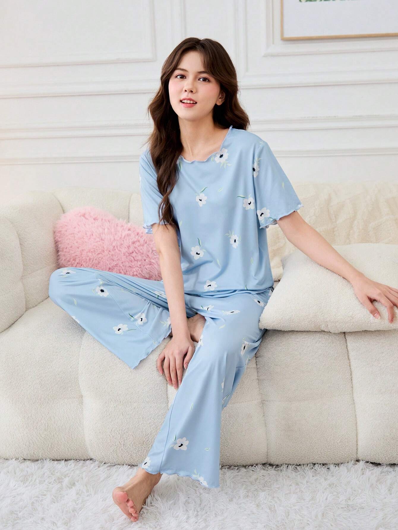 Girls Floral Printed Co-ords Set