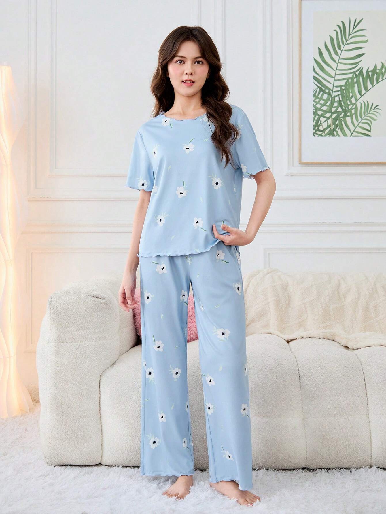 Girls Floral Printed Co-ords Set