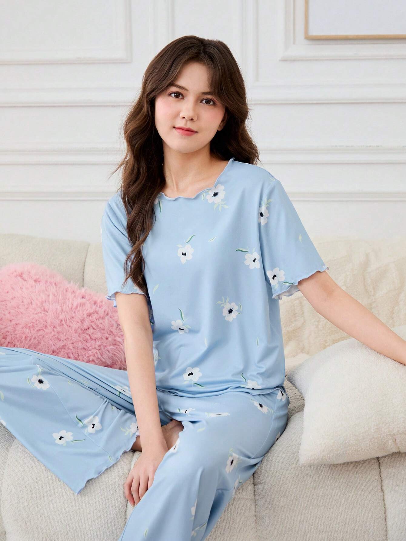 Girls Floral Printed Co-ords Set