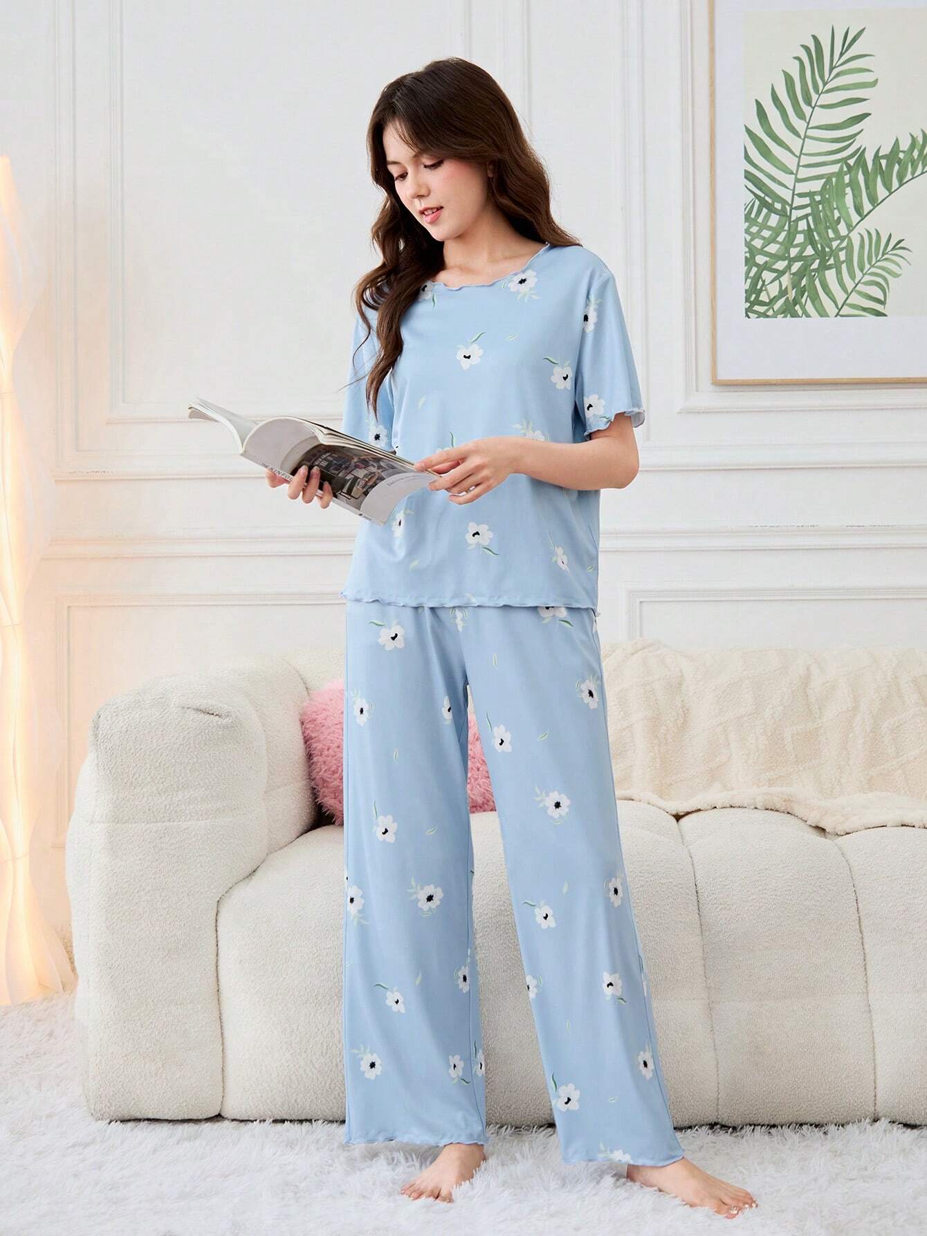 Girls Floral Printed Co-ords Set