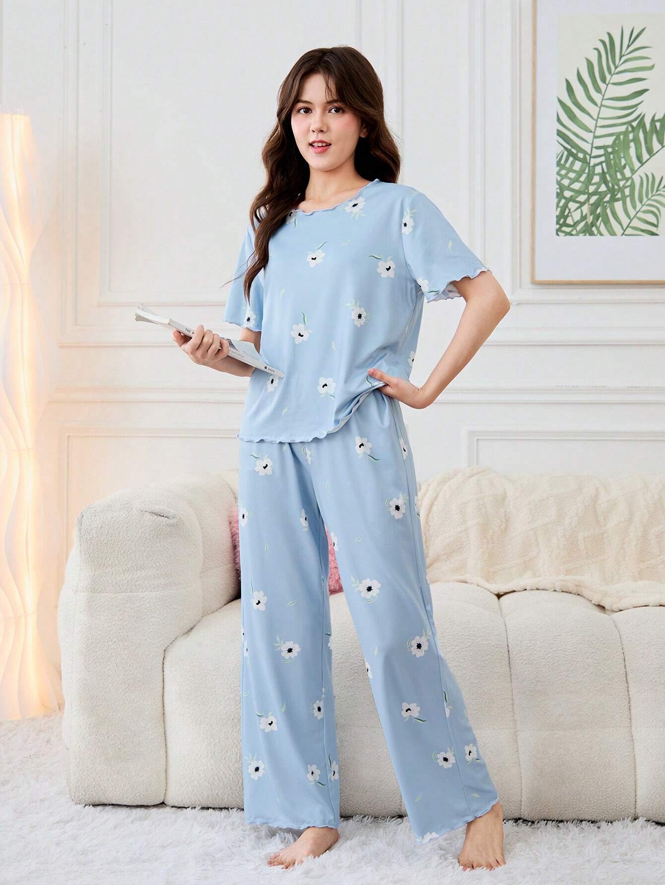 Girls Floral Printed Co-ords Set