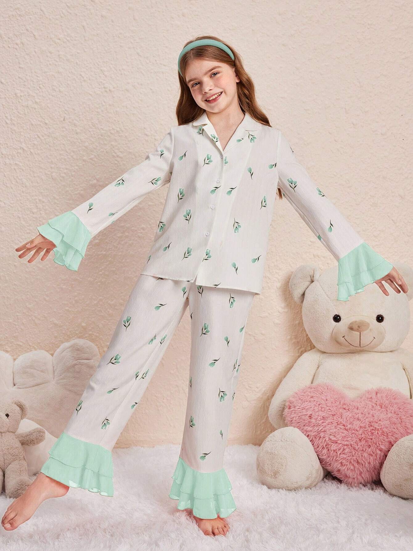 Girls Printed Nightsuit Set