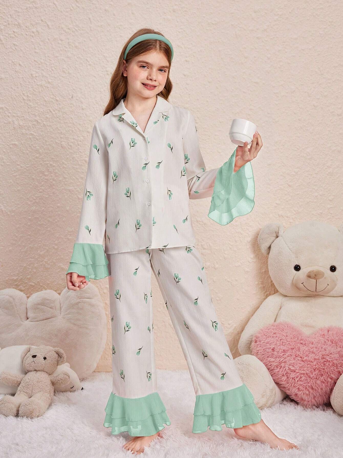 Girls Printed Nightsuit Set