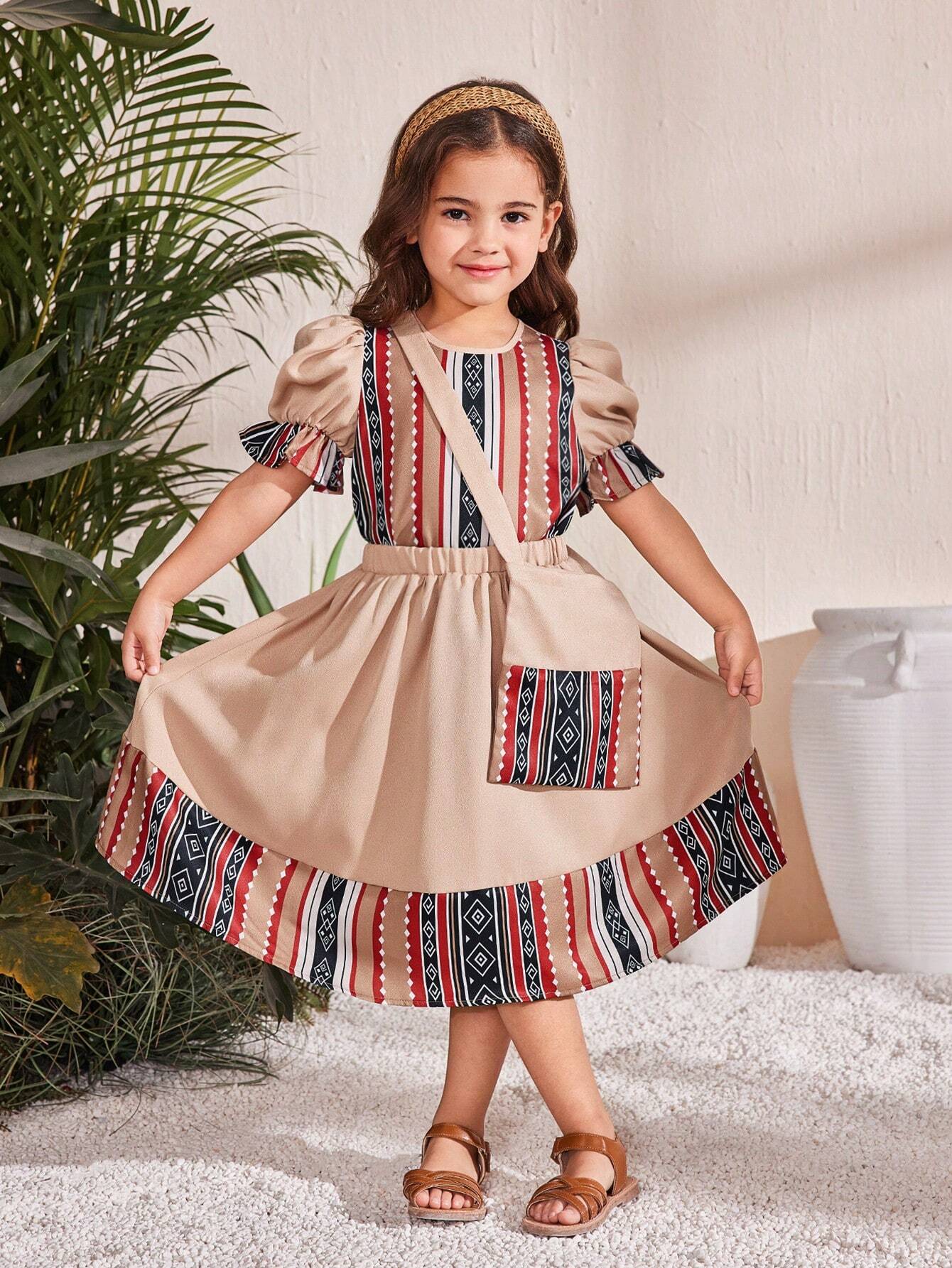 Girls Printed Two Piece Set