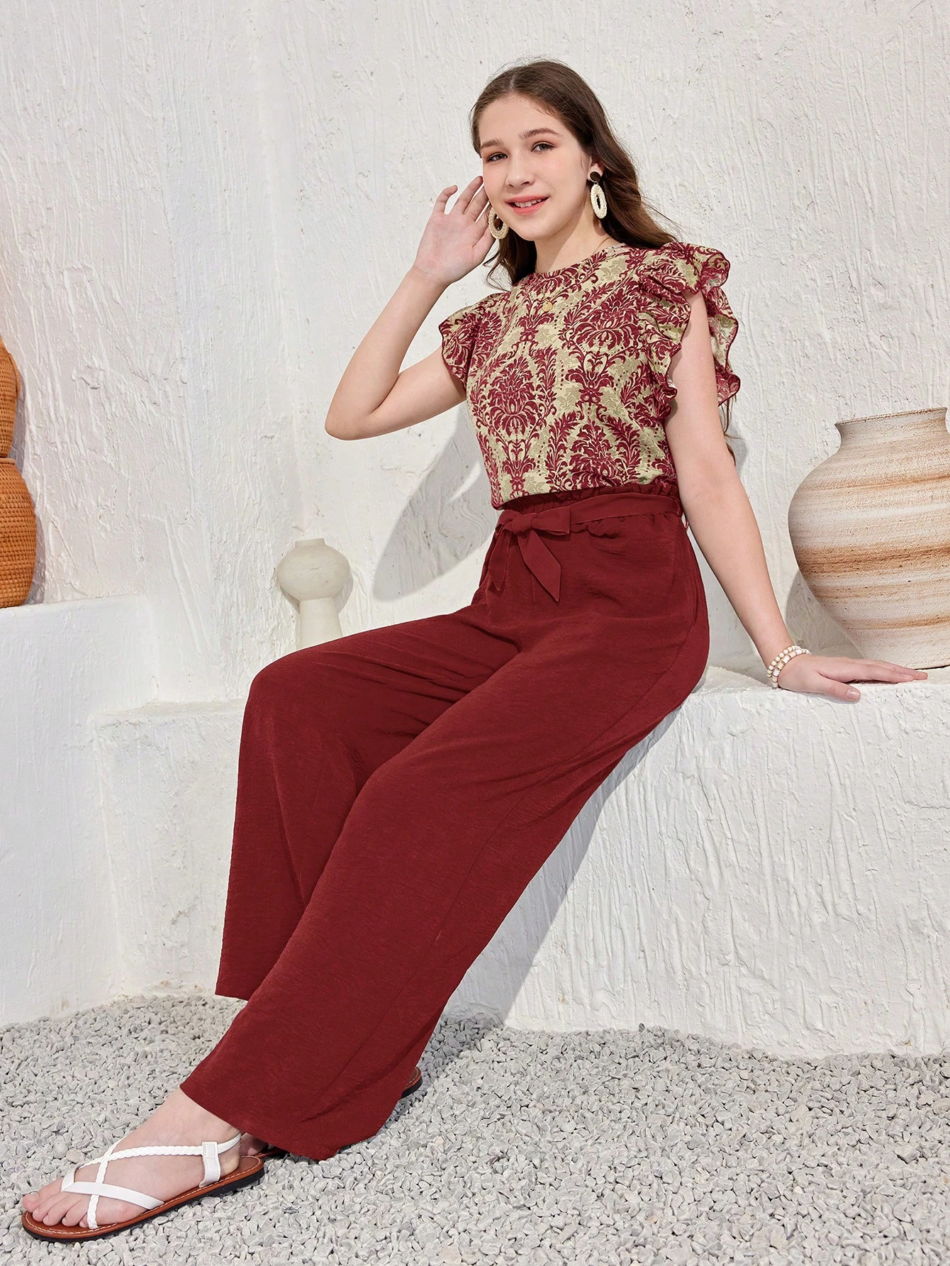 Girls Printed Two Piece Set