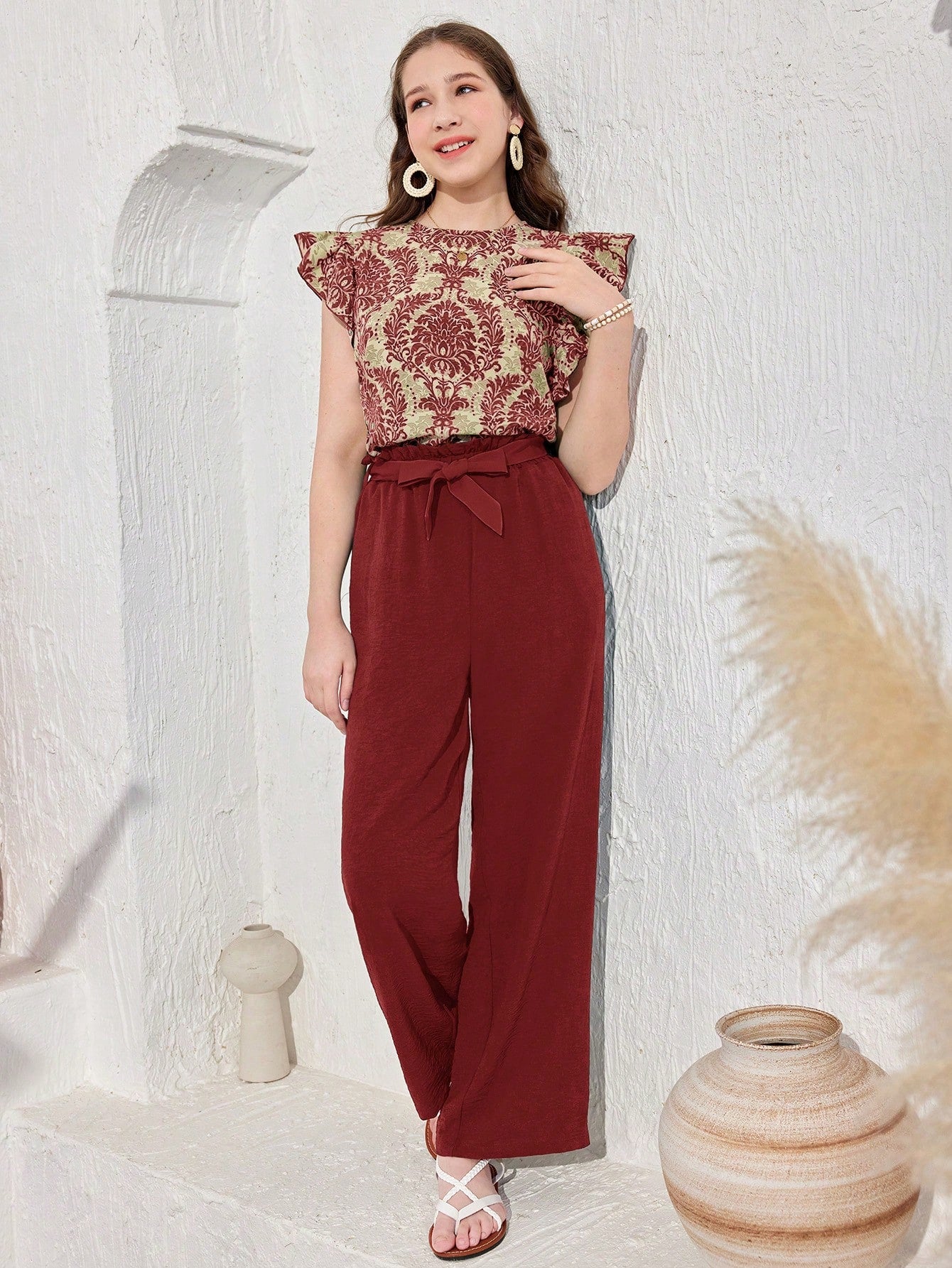 Girls Printed Two Piece Set