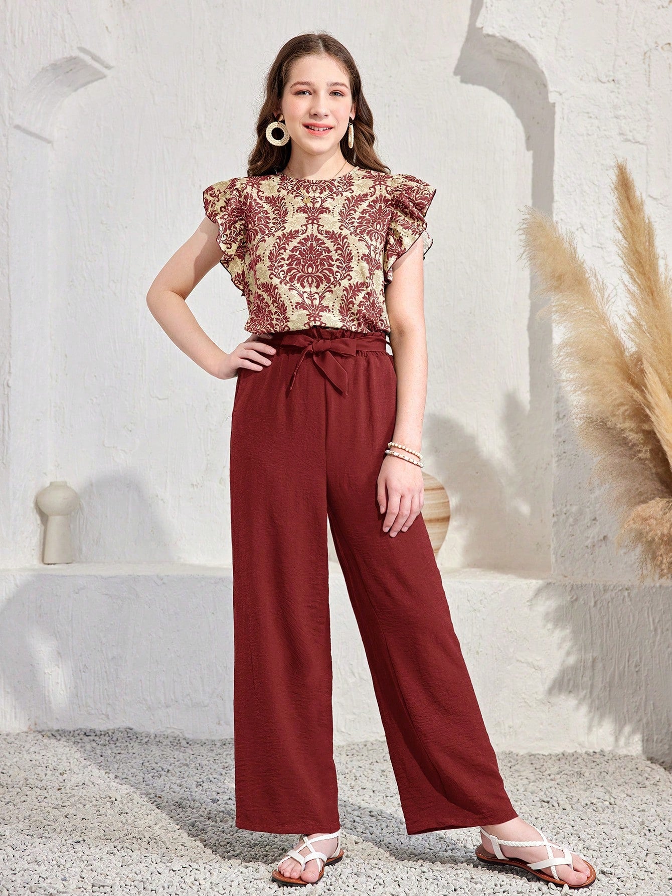 Girls Printed Two Piece Set