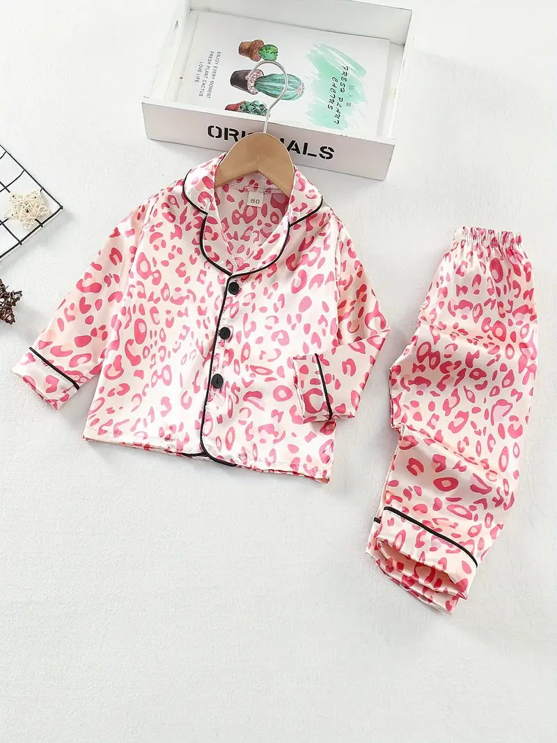 Pink Digital Printed Unisex Kids Nightsuit Set
