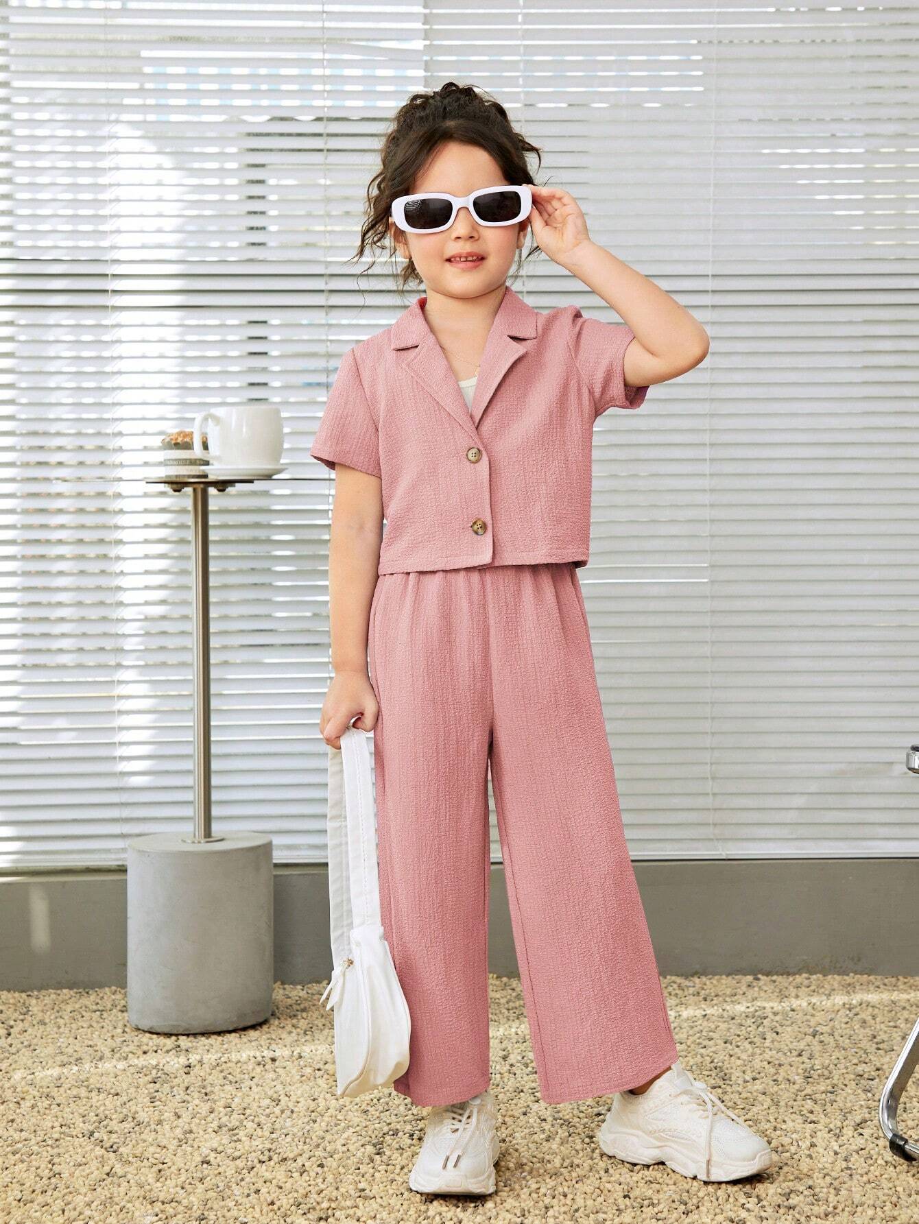 Girls Pink Co-ords Clothing Set