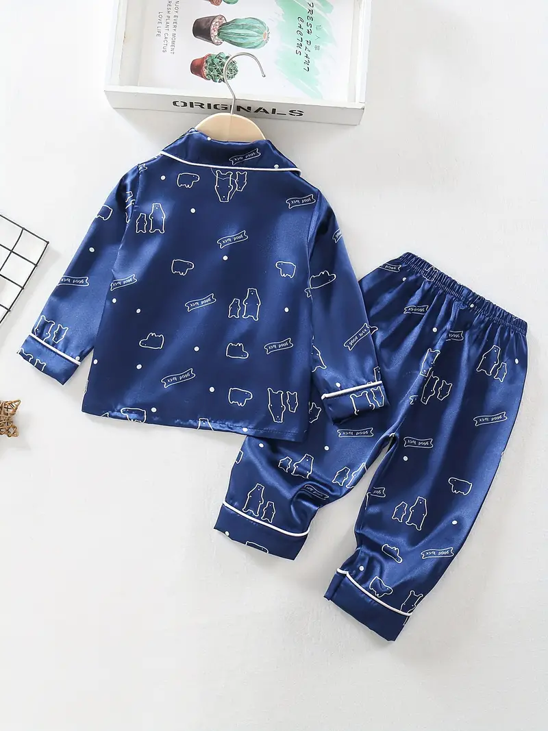 Good Luck Printed Unisex Kids Nightsuit Set