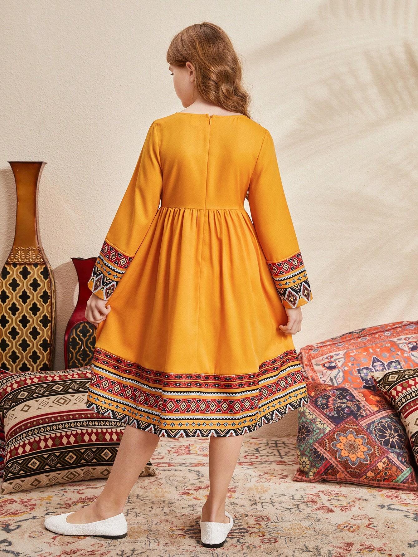 Girls Mustard Frocks