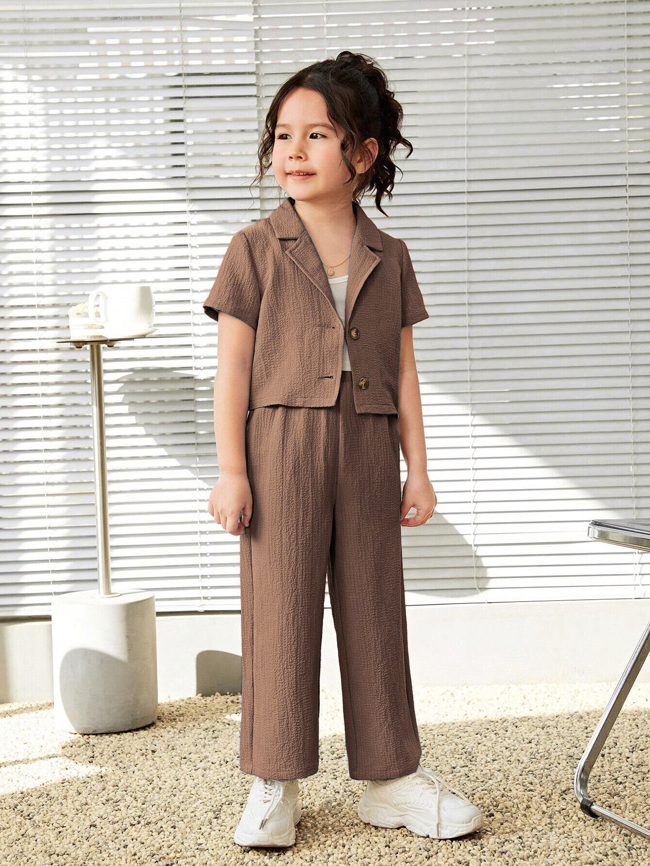 Girls Brown Co-ords Clothing Set