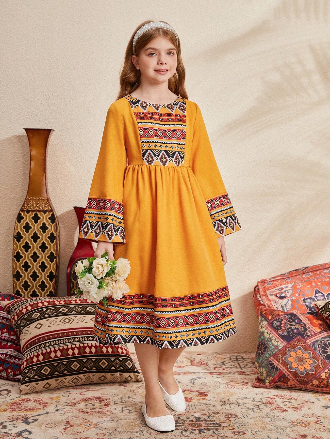 Girls Mustard Frocks