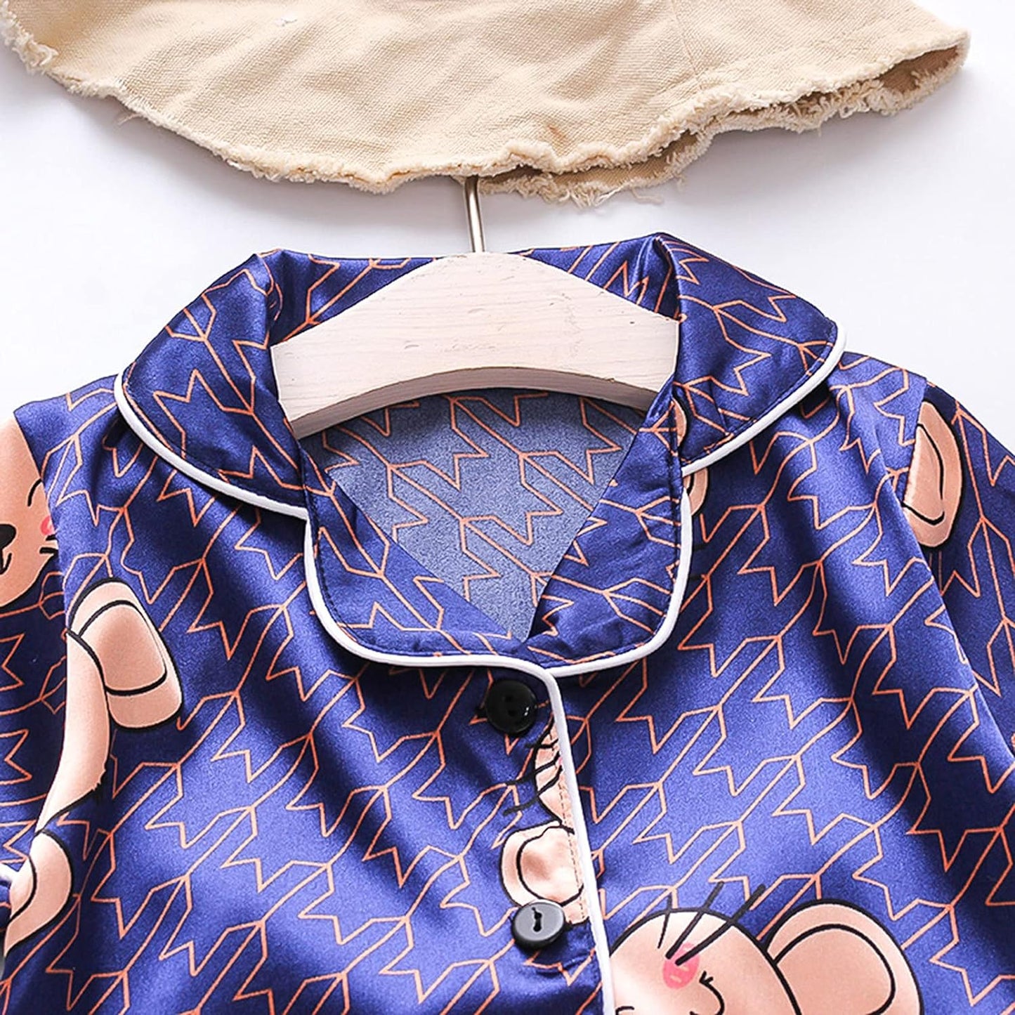 Cartoon Printed Unisex Kids Nightsuit Set
