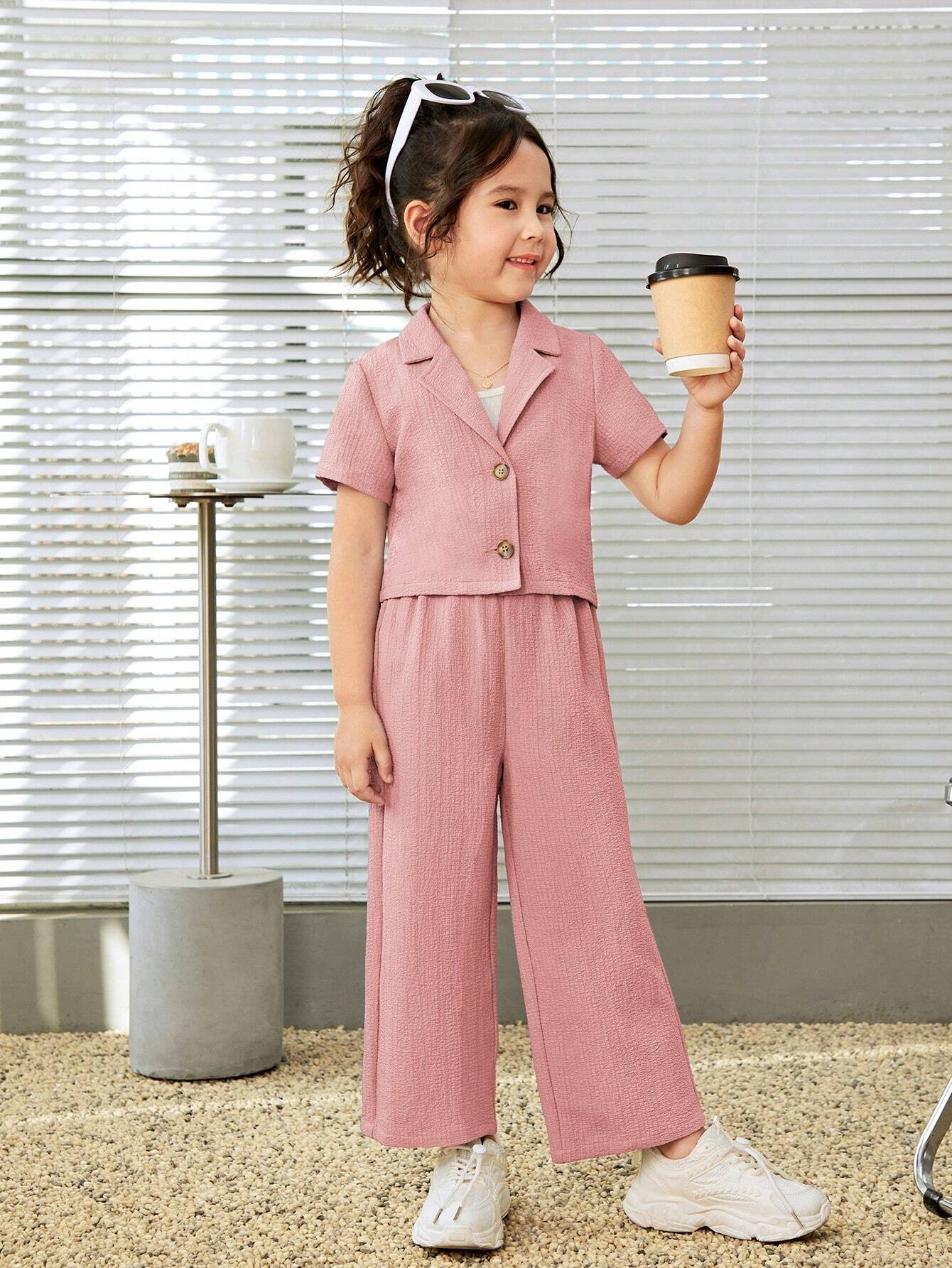 Girls Pink Co-ords Clothing Set