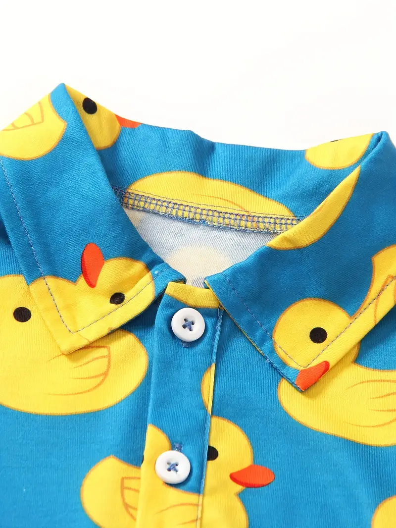 Kids Half Sleeves Printed Polo T-shirts