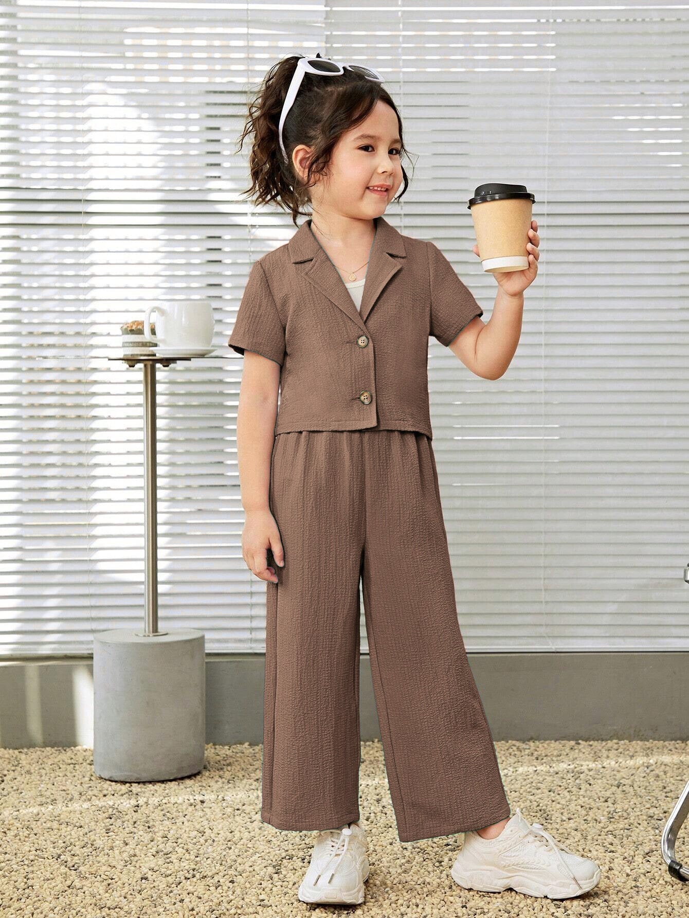 Girls Brown Co-ords Clothing Set