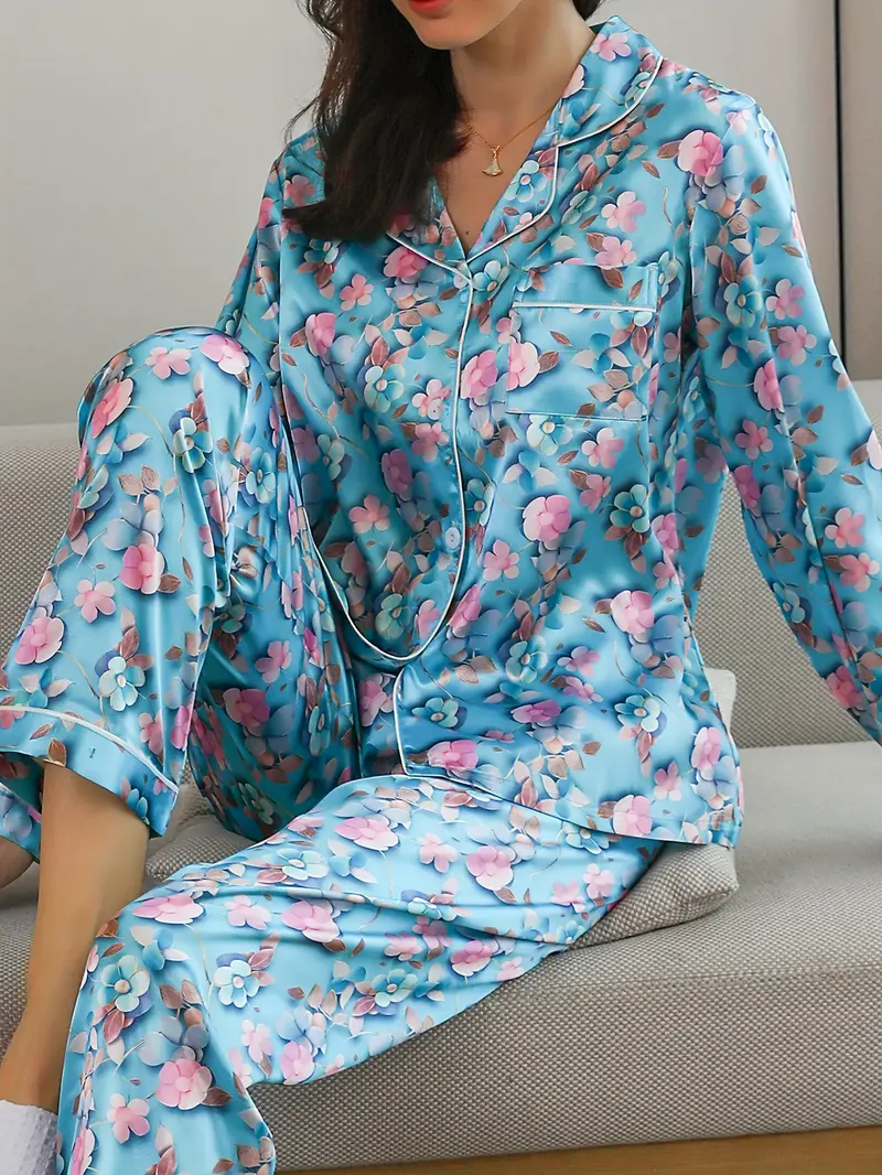 Multicolor Printed Pajama Set