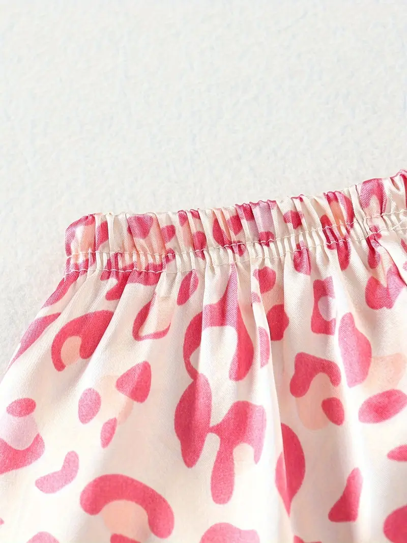Pink Digital Printed Unisex Kids Nightsuit Set