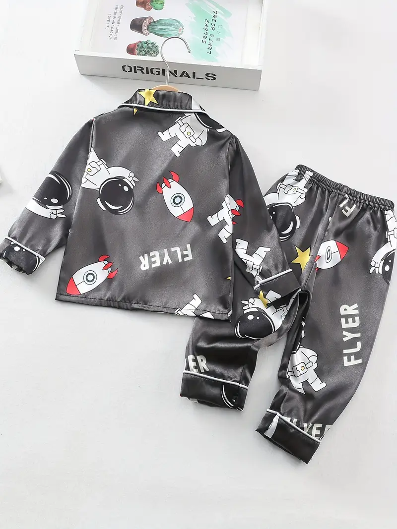 FLYER Printed Kids Unisex Nightsuit Set
