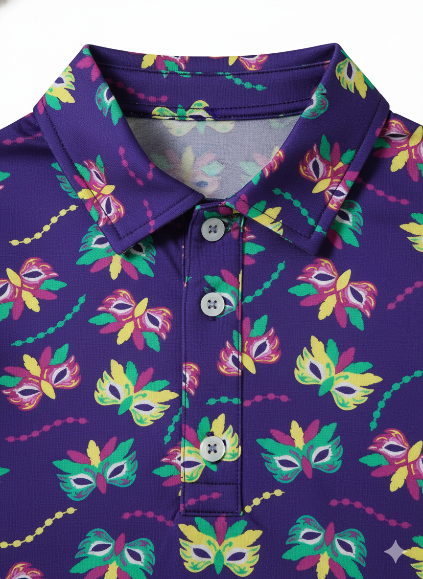 Kids Half Sleeves Printed Polo T-shirts