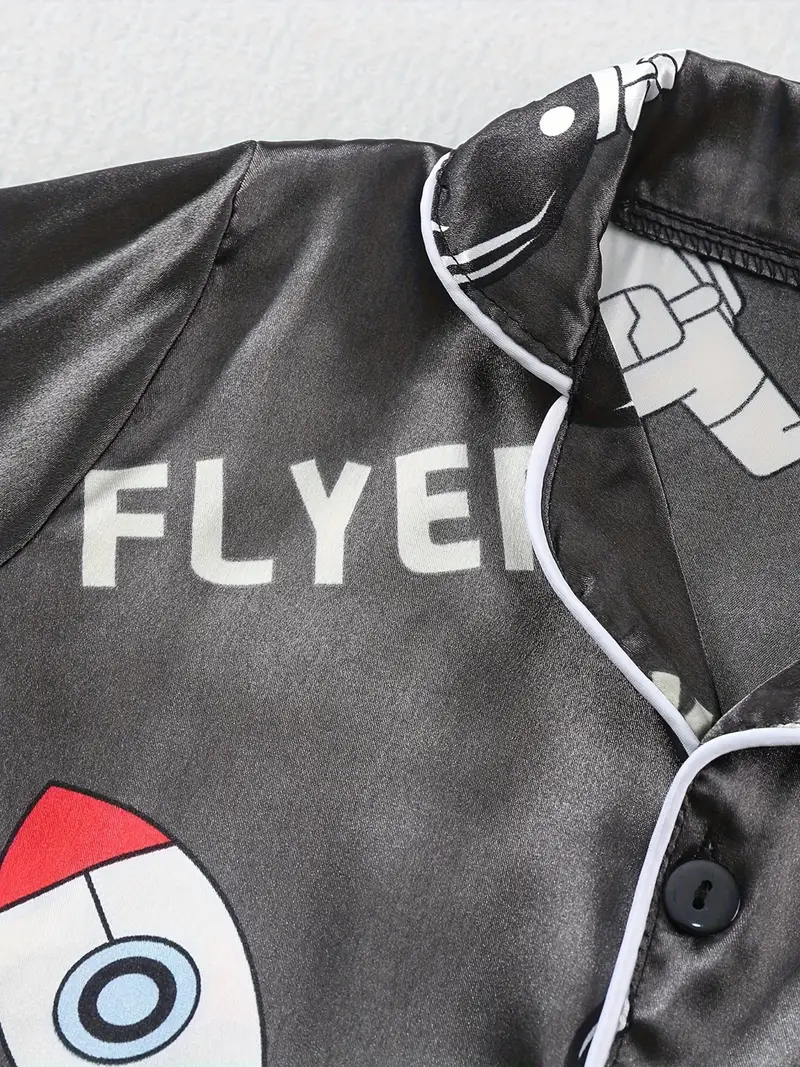 FLYER Printed Kids Unisex Nightsuit Set