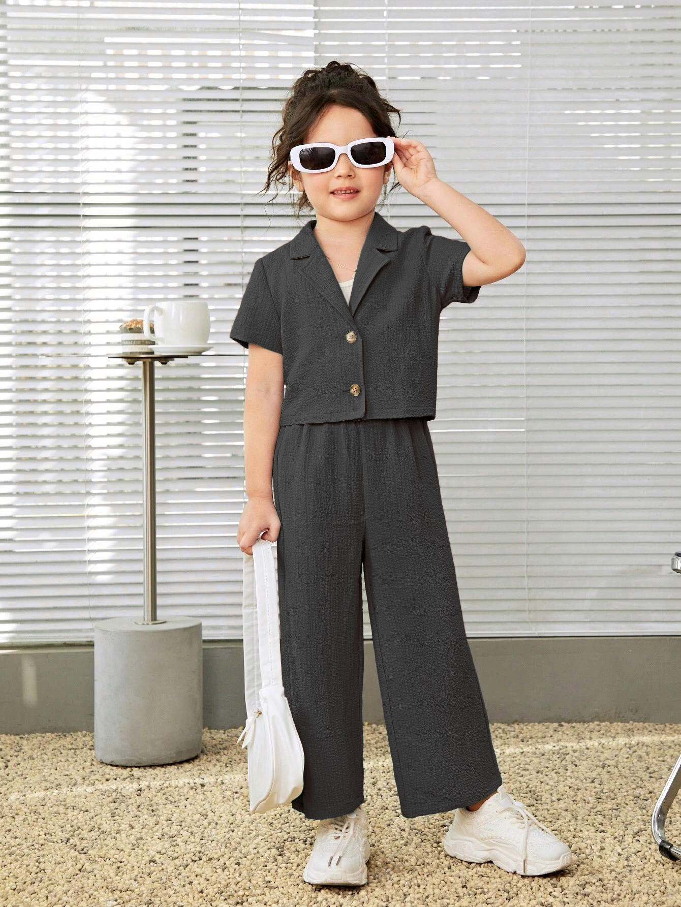 Girls Black Co-ords Clothing Set