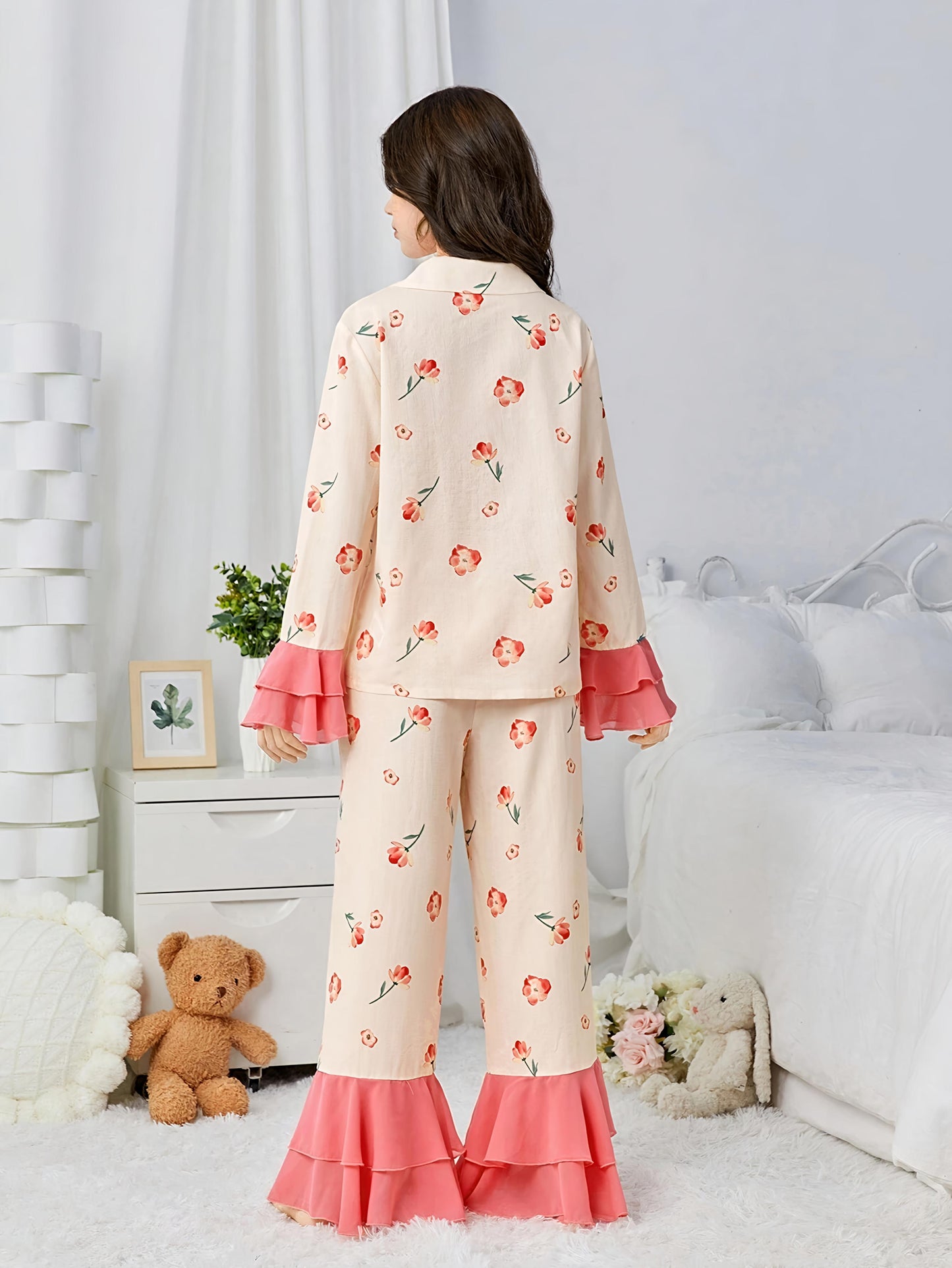 Girls Printed Nightsuit Set