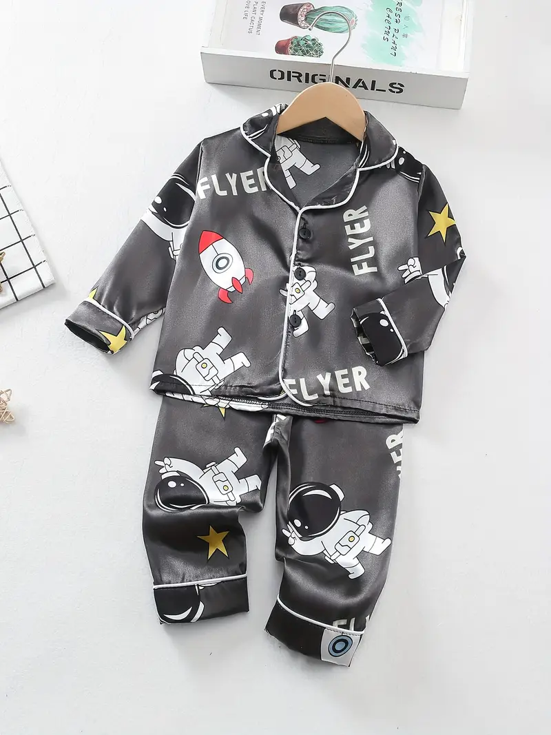 FLYER Printed Kids Unisex Nightsuit Set