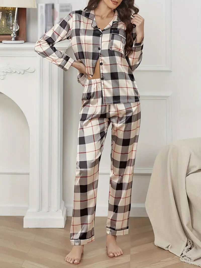 Plain Printed Pajama Set