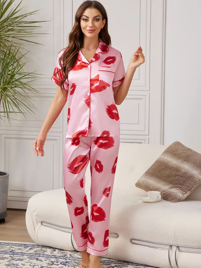 Printed Pajama Set for Womens