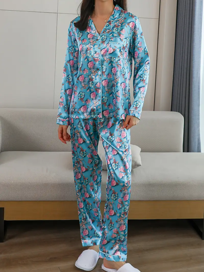 Multicolor Printed Pajama Set