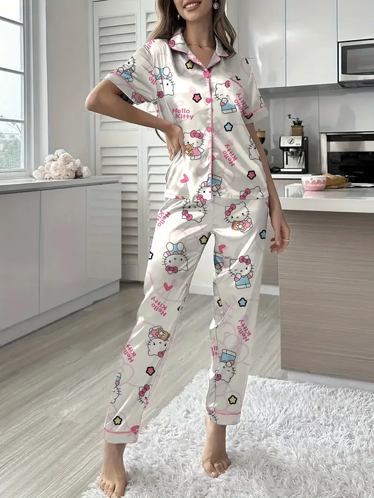 Hello Kitty Printed Pajama Set