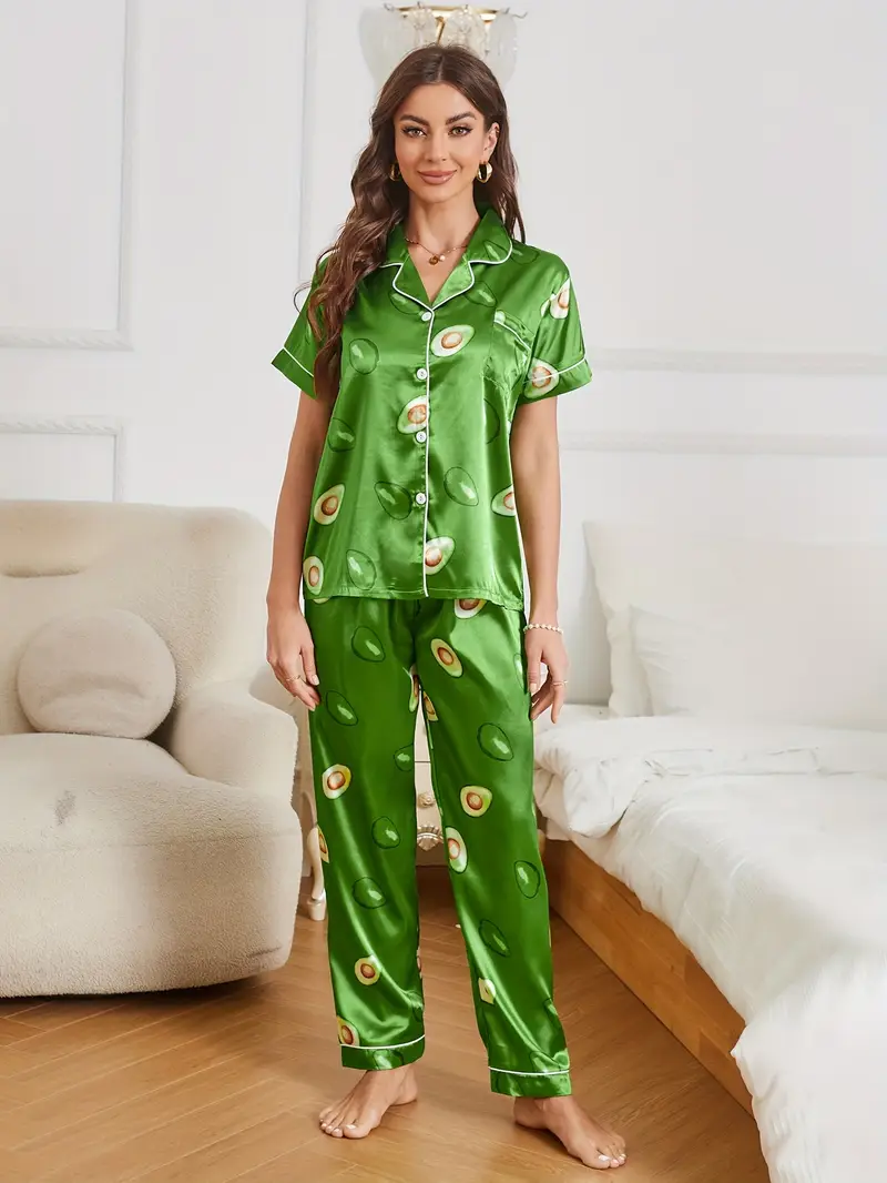 Avocado Printed Pajama Set