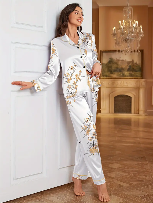 Floral Printed Pajama Set