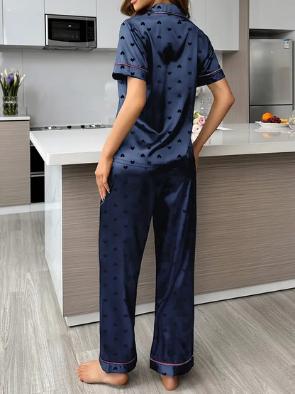 Blue Printed Pajama Set