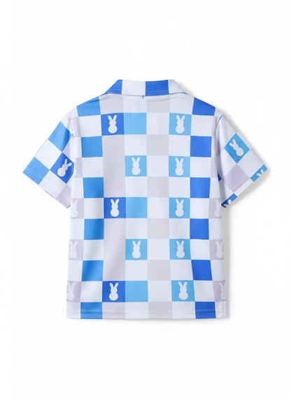 Kids Half Sleeves Printed Polo T-shirts