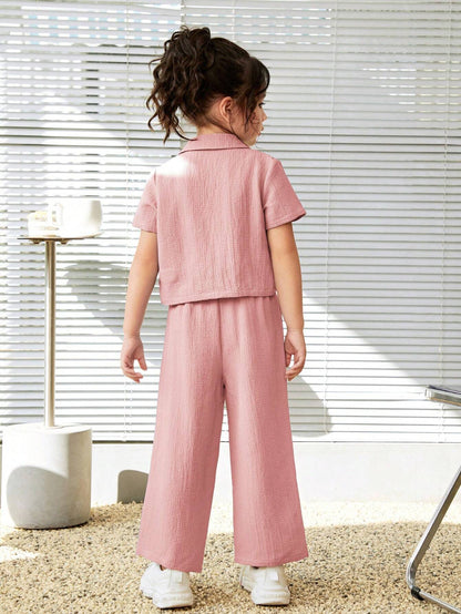 Girls Pink Co-ords Clothing Set