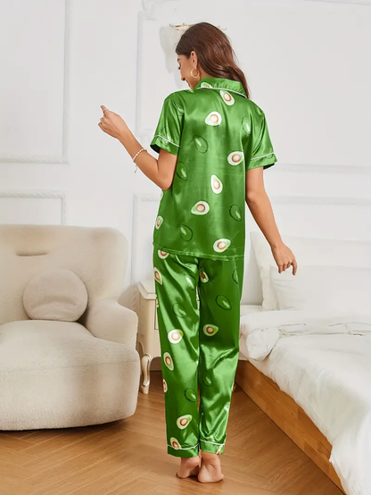 Avocado Printed Pajama Set